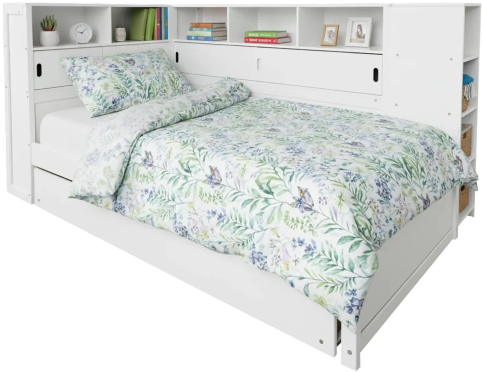 Кровать Tempo Kondela Lendon с выдвижной кроватью 90x200 (White) - 2