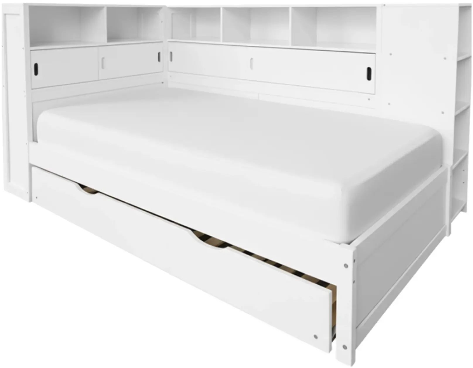 Кровать Tempo Kondela Lendon с выдвижной кроватью 90x200 (White) - 3