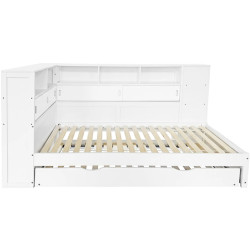 Кровать Tempo Kondela Lendon с выдвижной кроватью 90x200 (White) Thumb