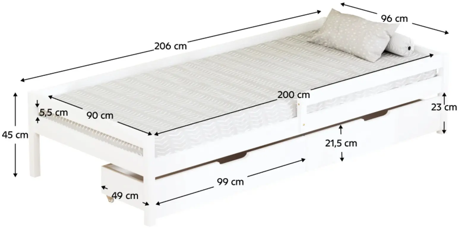 Pat Tempo Kondela Mix New 90x200 (White) - 5