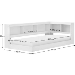 Pat Tempo Kondela Tosia 90x200 (White) Thumb