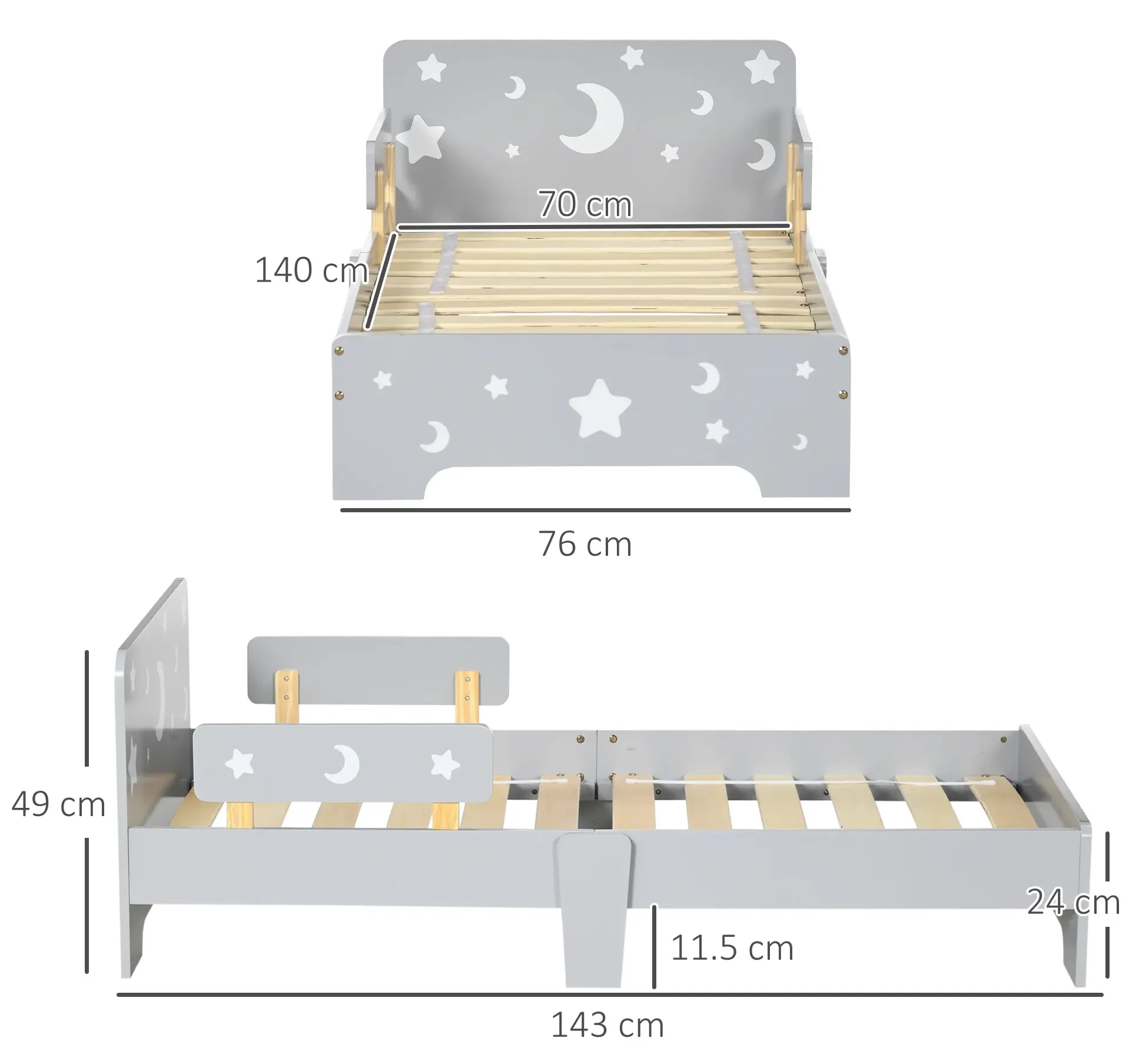 Pat pentru copii Zonekiz 313-005V00GY (Gray) - 9