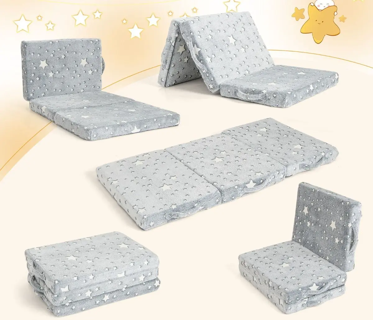 Матрас складной Costway HU10721HS (Grey)