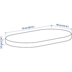 Saltea pentru copii Ikea Alskvard 40x73x3.5 (Alb) Thumb