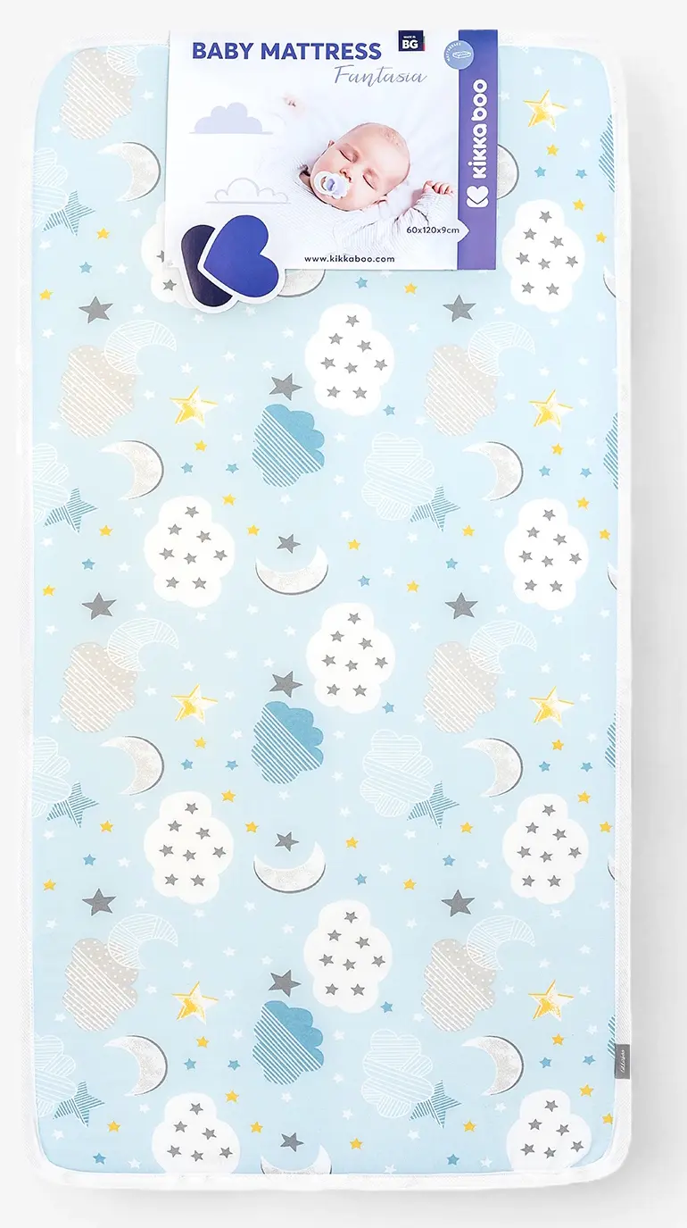 Saltea pentru copii Kikka Boo Fantasia Clouds Blue 120x60 (9cm) - 2