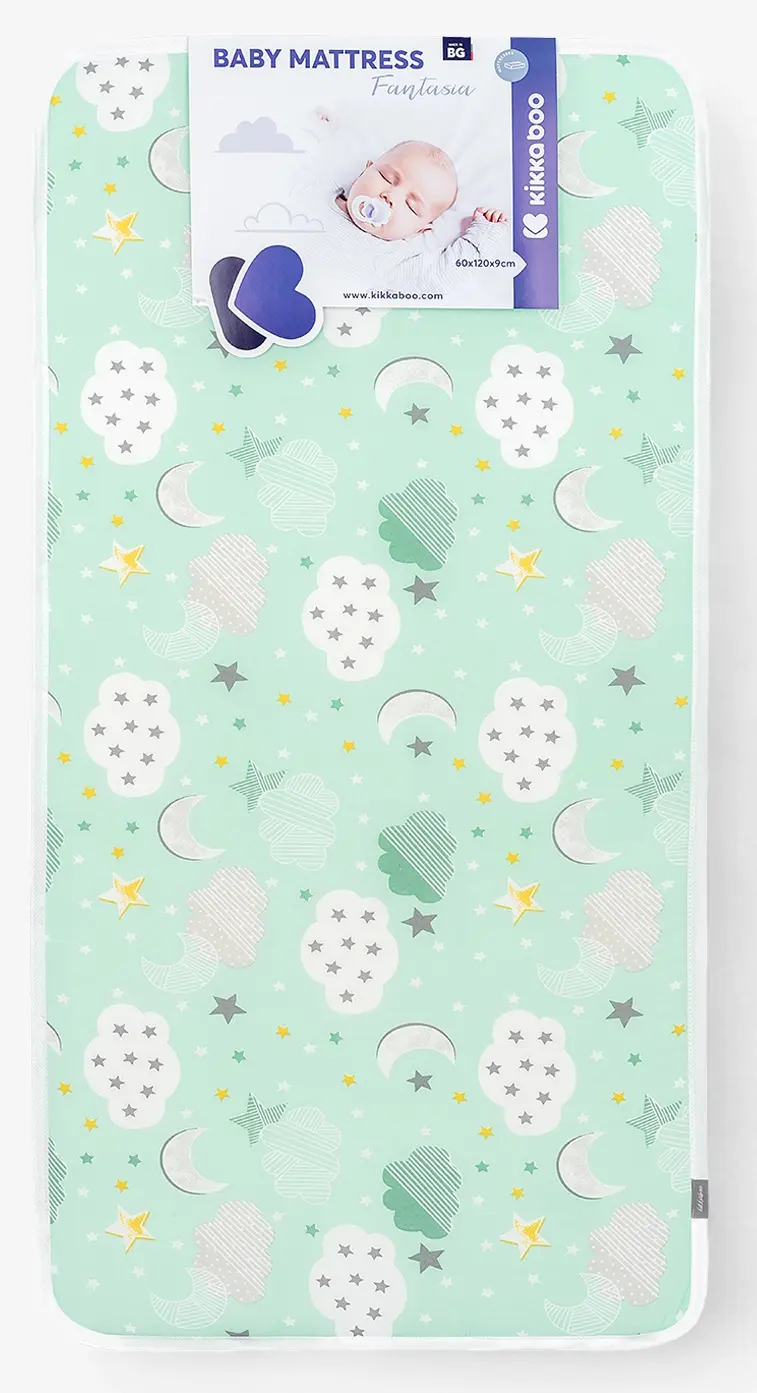 Saltea pentru copii Kikka Boo Fantasia Clouds Mint 120x60 (9cm) - 2