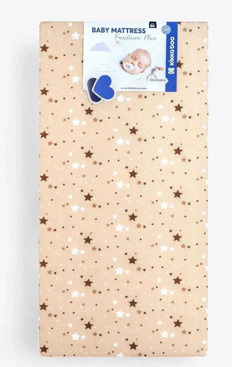 Saltea pentru copii Kikka Boo Fantasia Plus Stars Beige 120x60 (8cm)