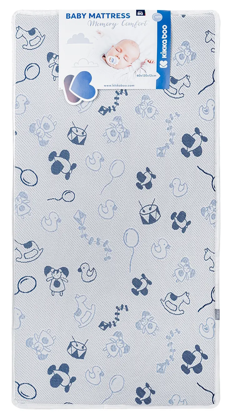 Saltea pentru copii Kikka Boo Memory Comfort Horses Blue 120x60 (12cm) - 2