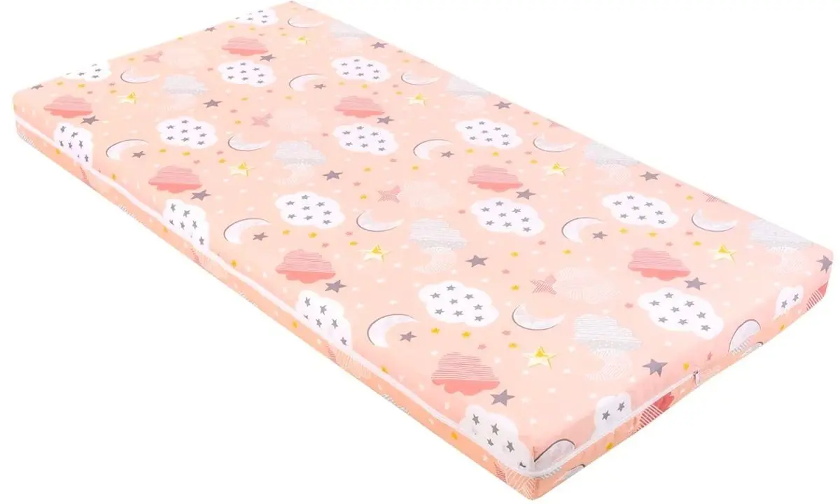 Saltea pentru copii Kikka Boo Fantasia Plus Clouds Peach 60x120 (6 cm)