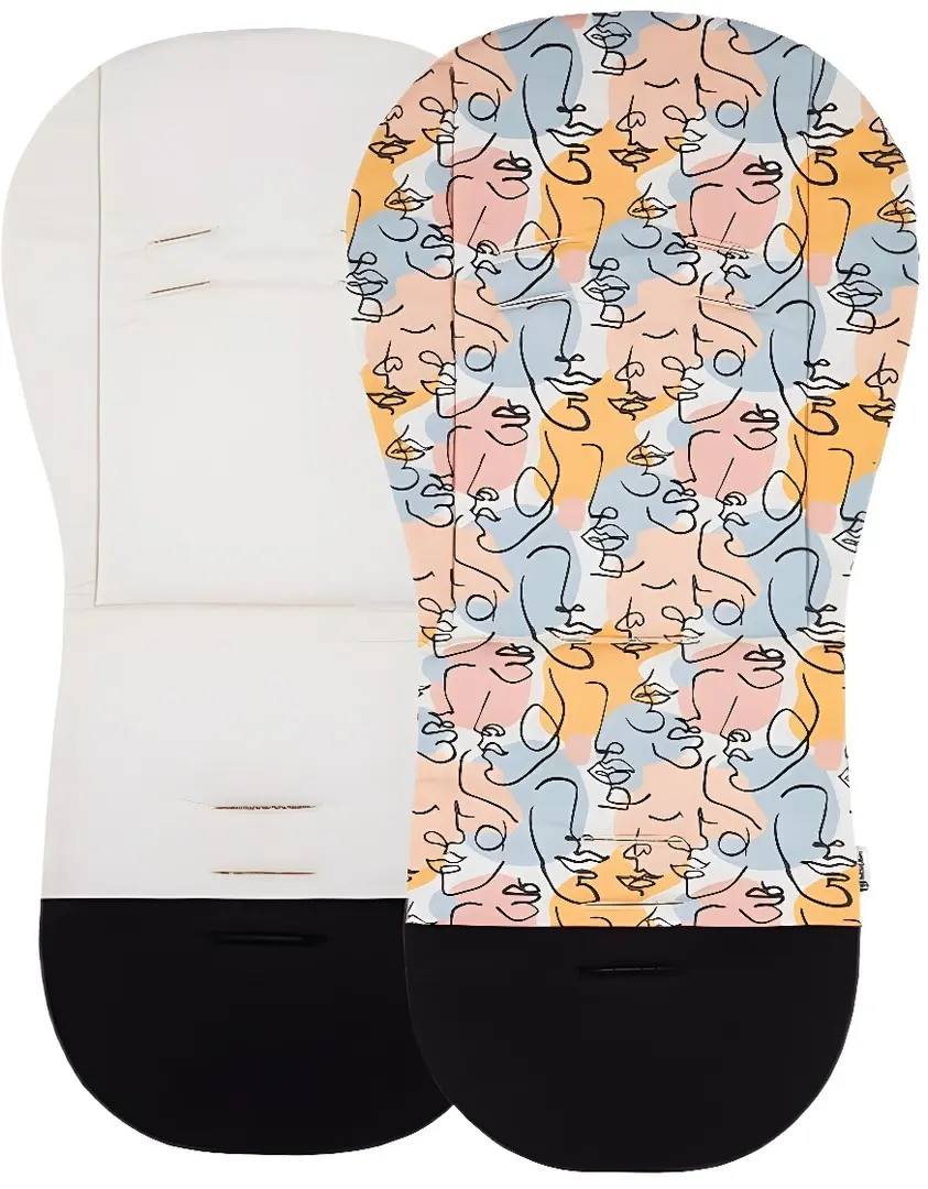 Saltea pentru carucior Petite&Mars Foamy Limited 100 Faces (Beige/Multicolor)