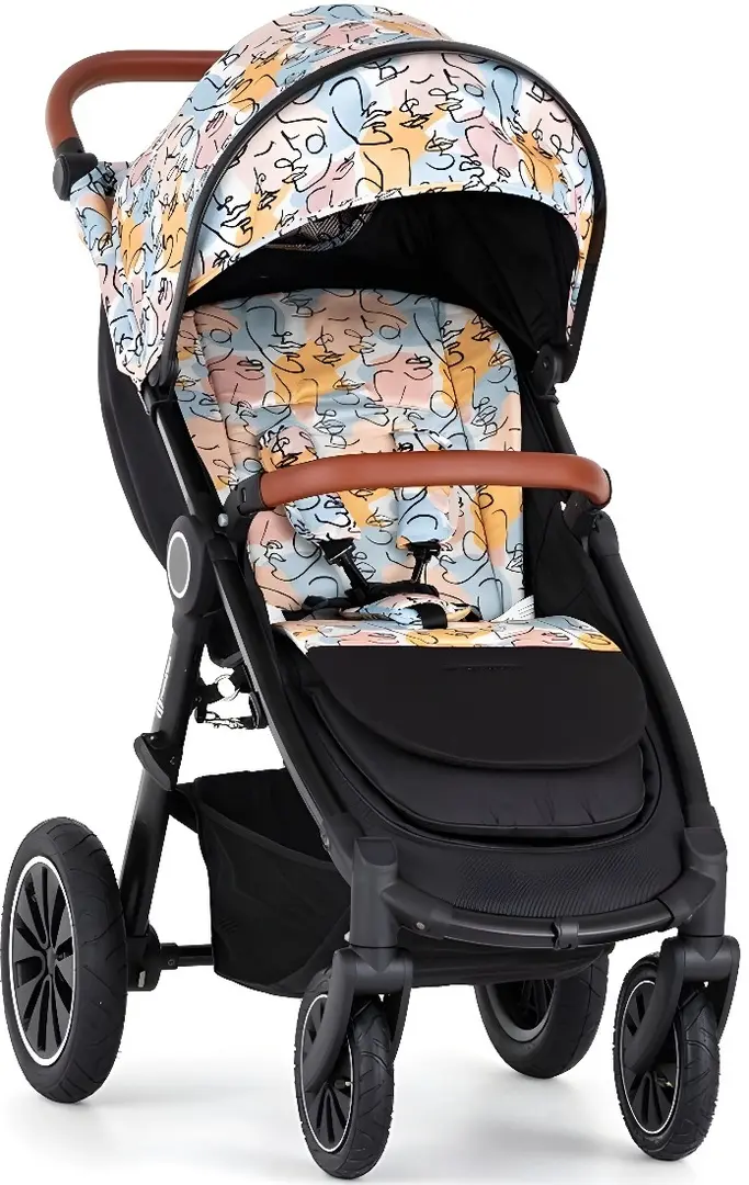 Saltea pentru carucior Petite&Mars Foamy Limited 100 Faces (Beige/Multicolor)