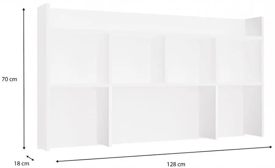 Dulap suprapus TopEshop 130cm (White) - 6