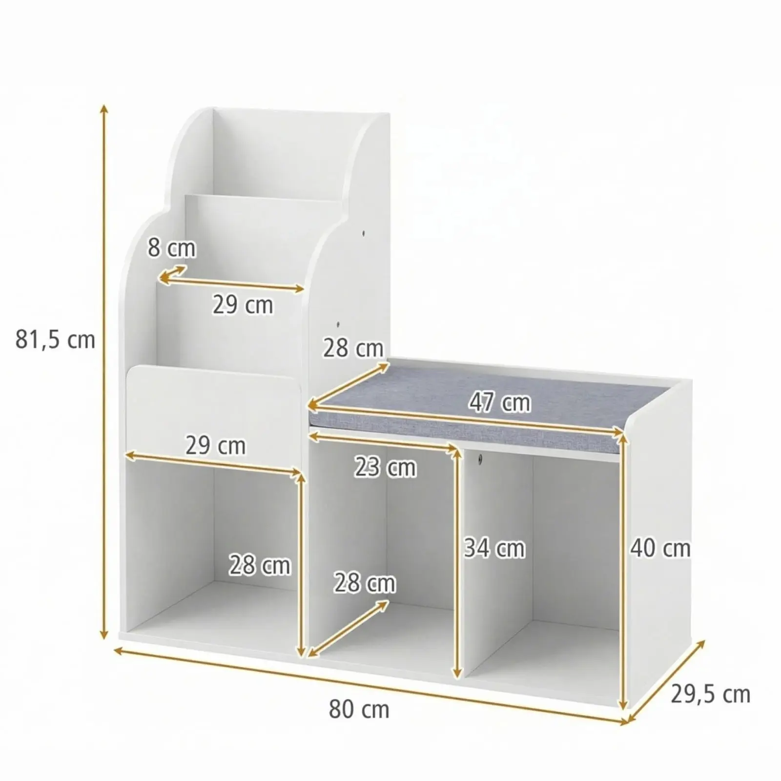 Стеллаж Costway HY10513WH (White) - 3