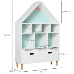 Стеллаж для игрушек Homcom 311-010 (White) Thumb