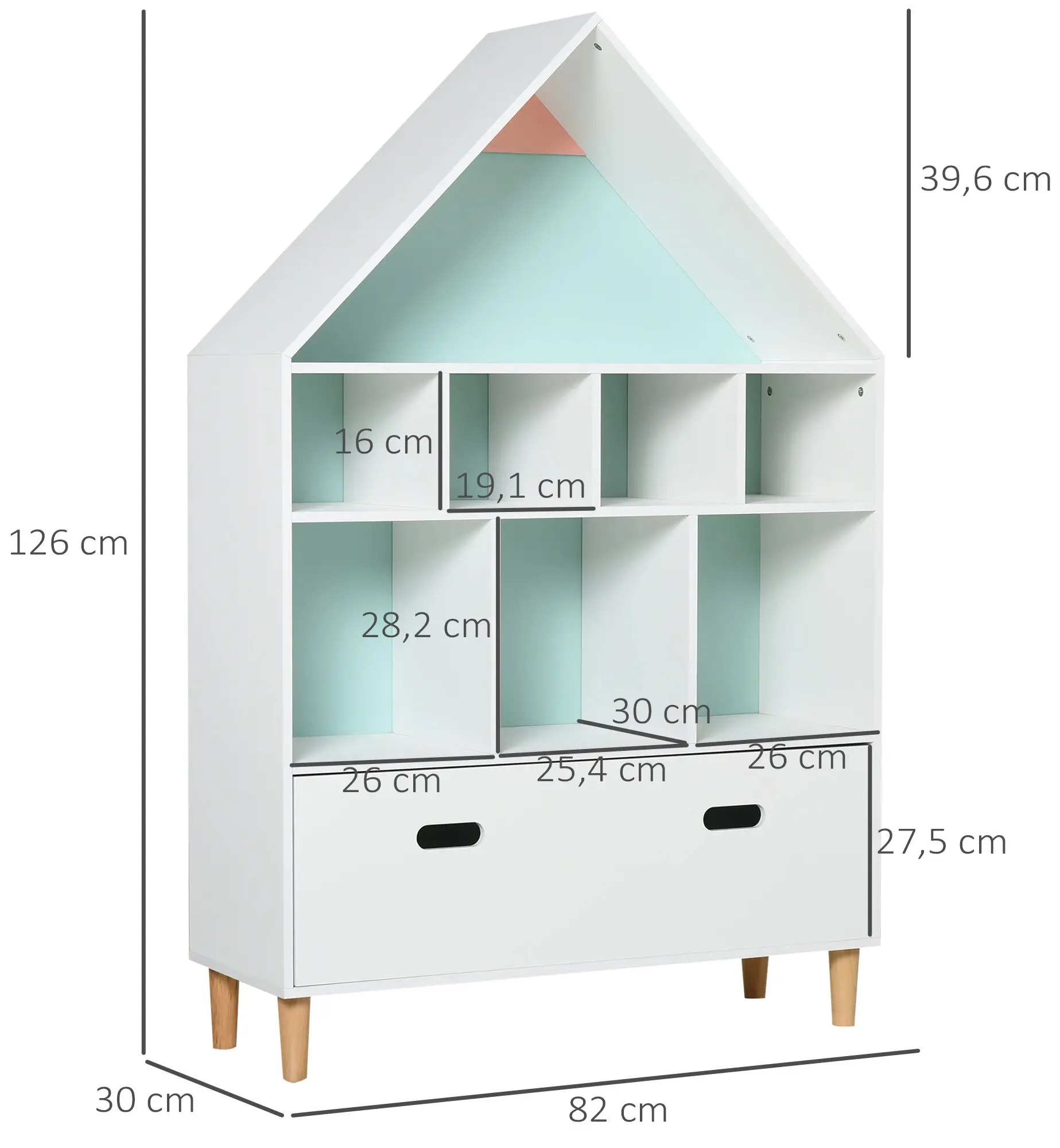 Стеллаж для игрушек Homcom 311-010 (White) - 4