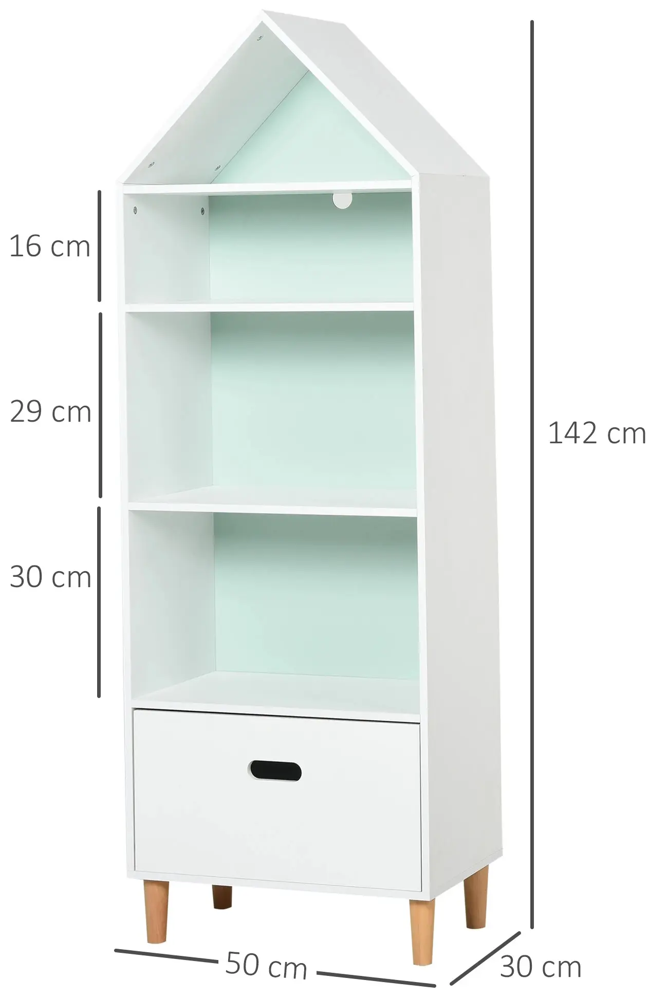 Стеллаж Homcom 311-011 (White/Blue/Pink) - 4