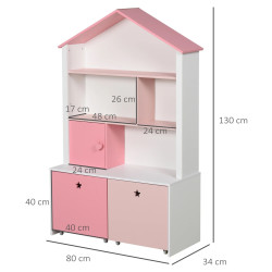 Стеллаж Homcom 311-012 (Pink/White) Thumb