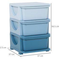 Tumba-organizator de jucarii Homcom 311-023BU (Blue) Thumb