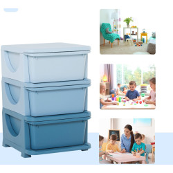 Tumba-organizator de jucarii Homcom 311-023BU (Blue) Thumb