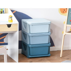 Tumba-organizator de jucarii Homcom 311-023BU (Blue) Thumb