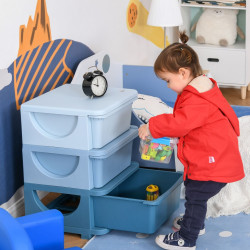 Tumba-organizator de jucarii Homcom 311-023BU (Blue) Thumb