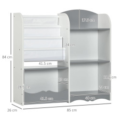 Etajera pentru jucarii Zonekiz 311-060V80GY (Grey) Thumb