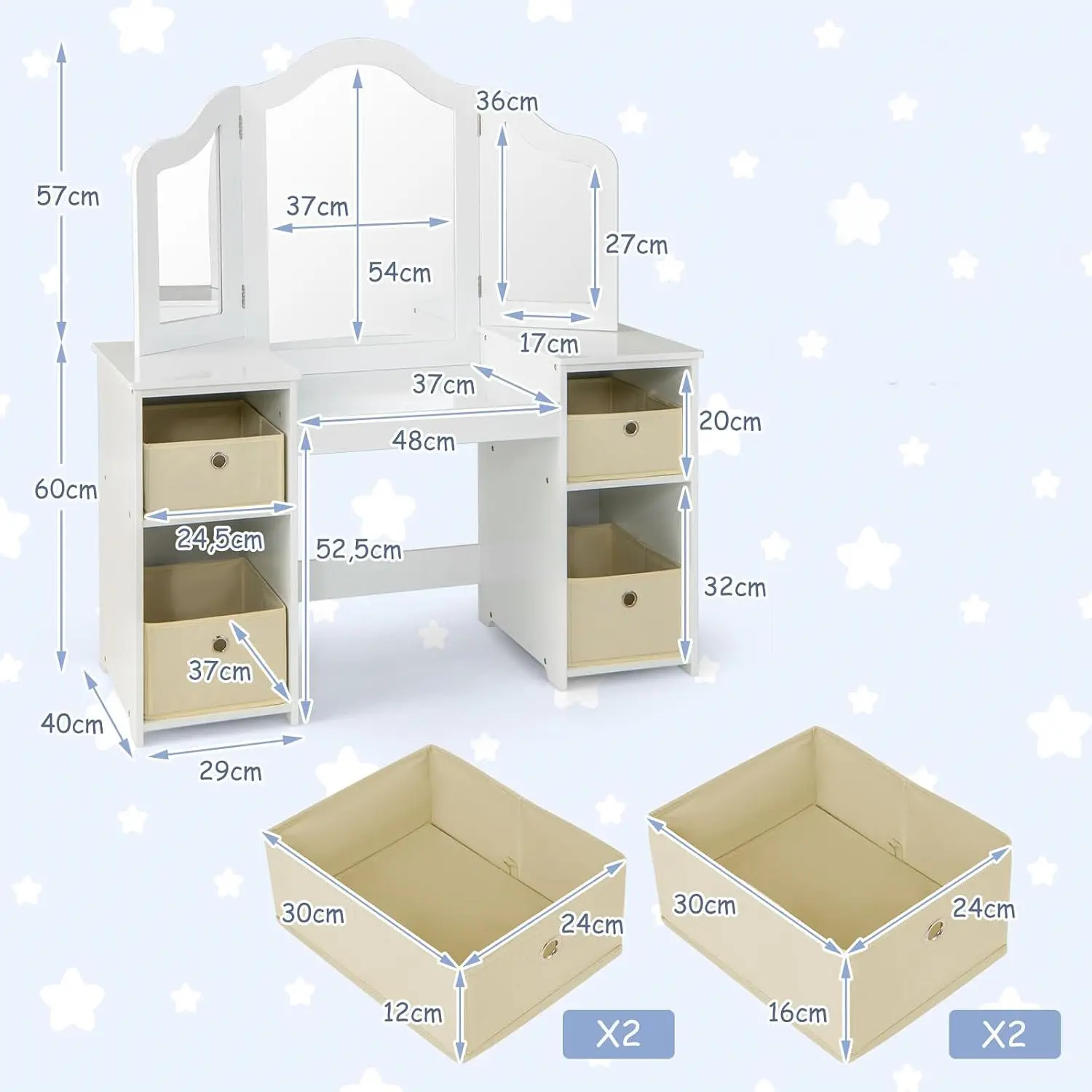 Детский стол Costway HY10268WH (White) - 3