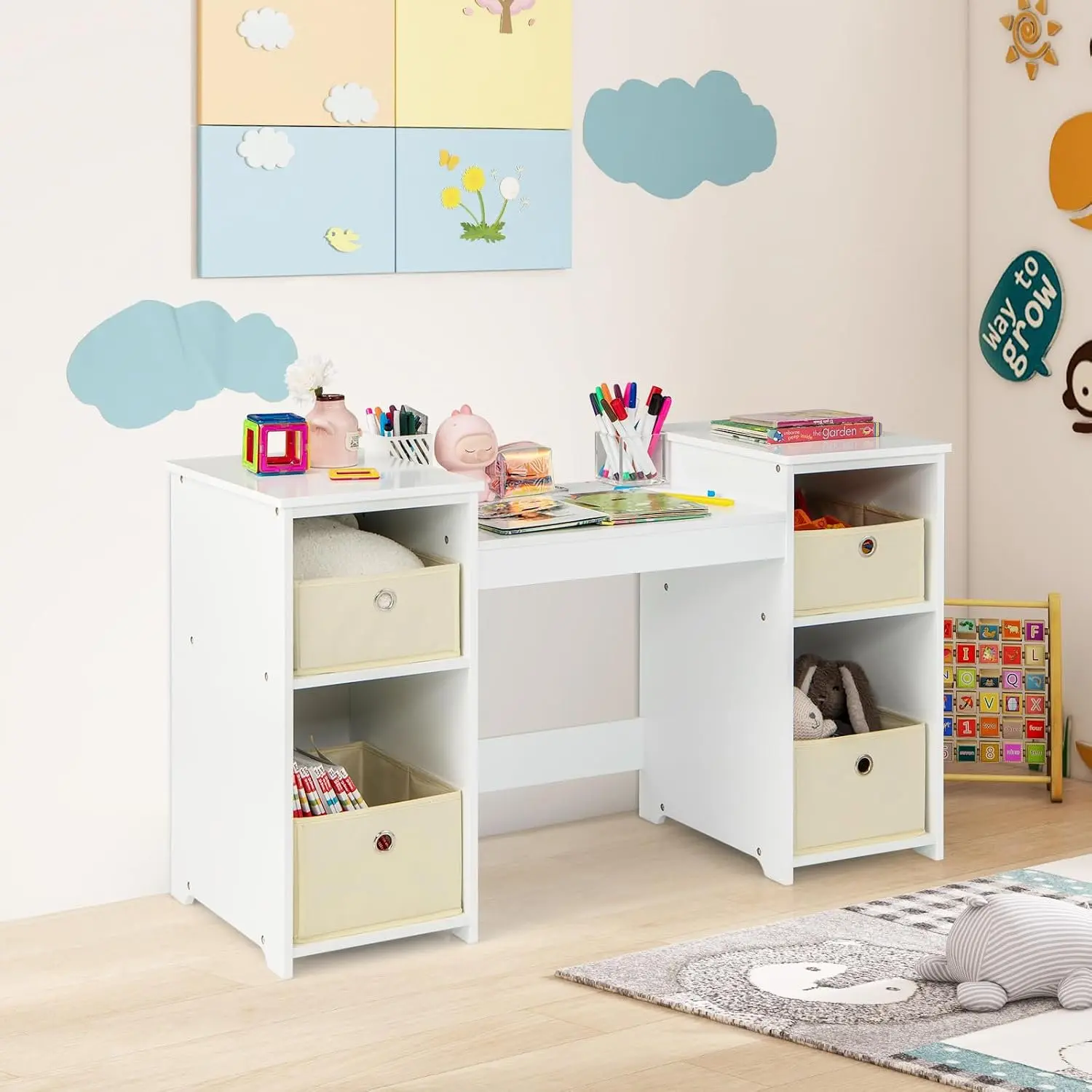 Детский стол Costway HY10268WH (White) - 4