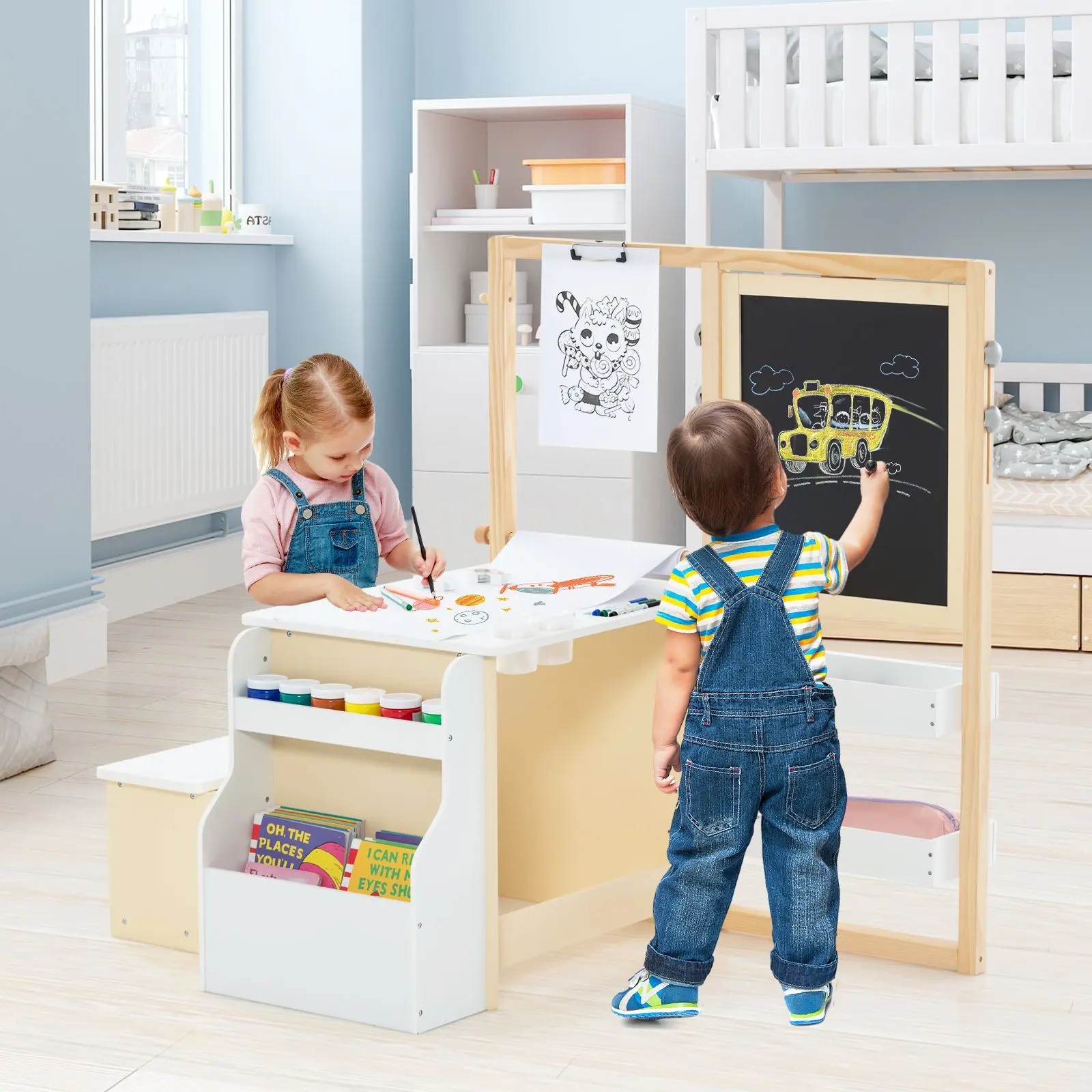 Стол-мольберт Costway TM10078WH (White) - 3