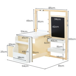 Стол-мольберт Costway TM10078WH (White) Thumb