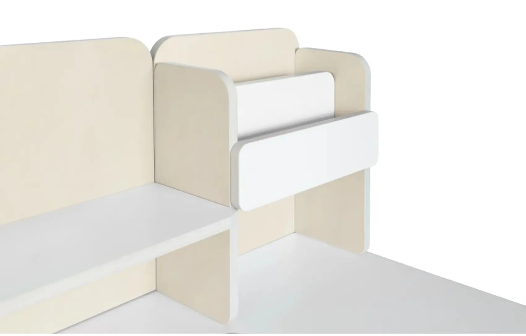 Парта Tempo Kondela Ledin (Natural/White) - 11