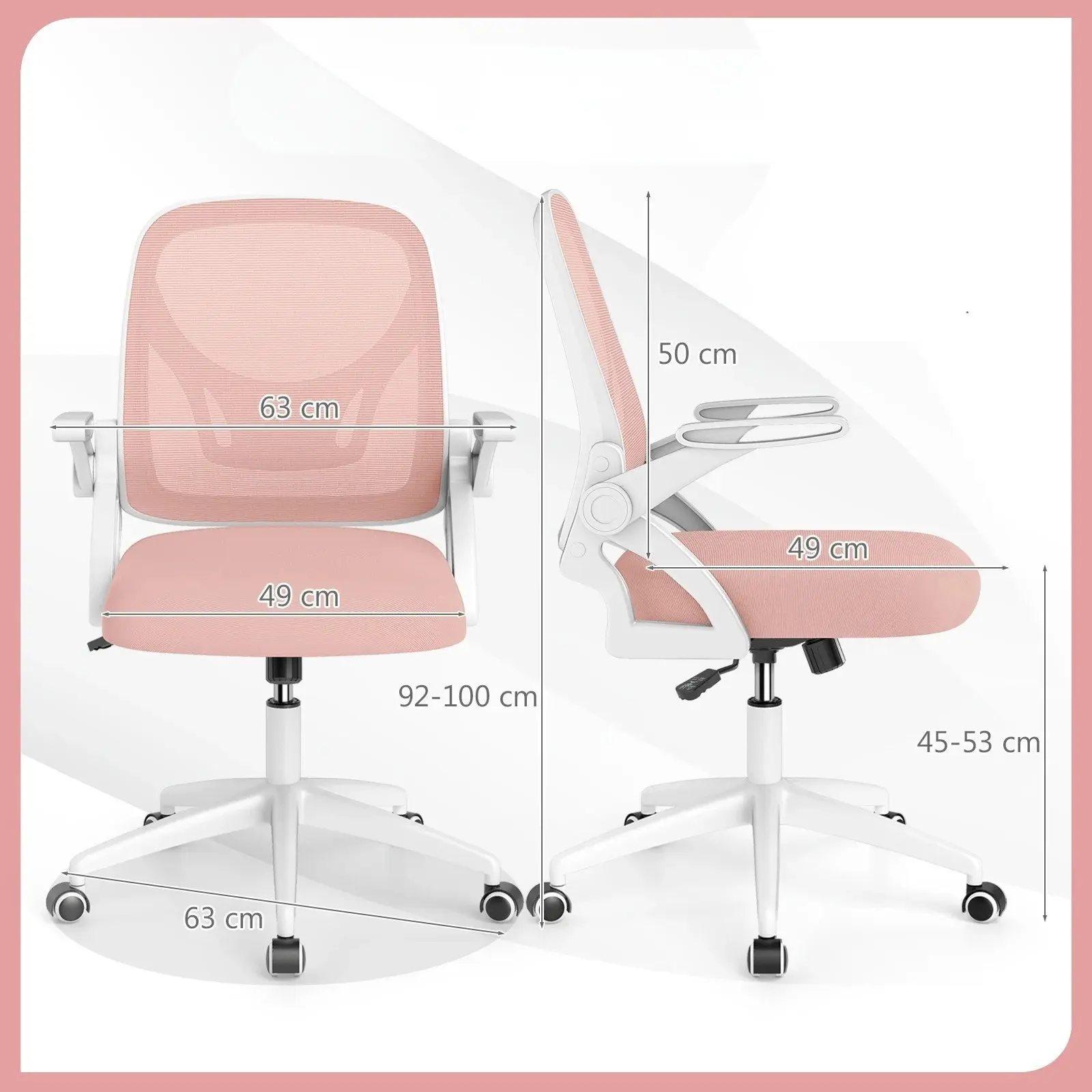 Кресло Costway CB10935PI (Pink) - 3
