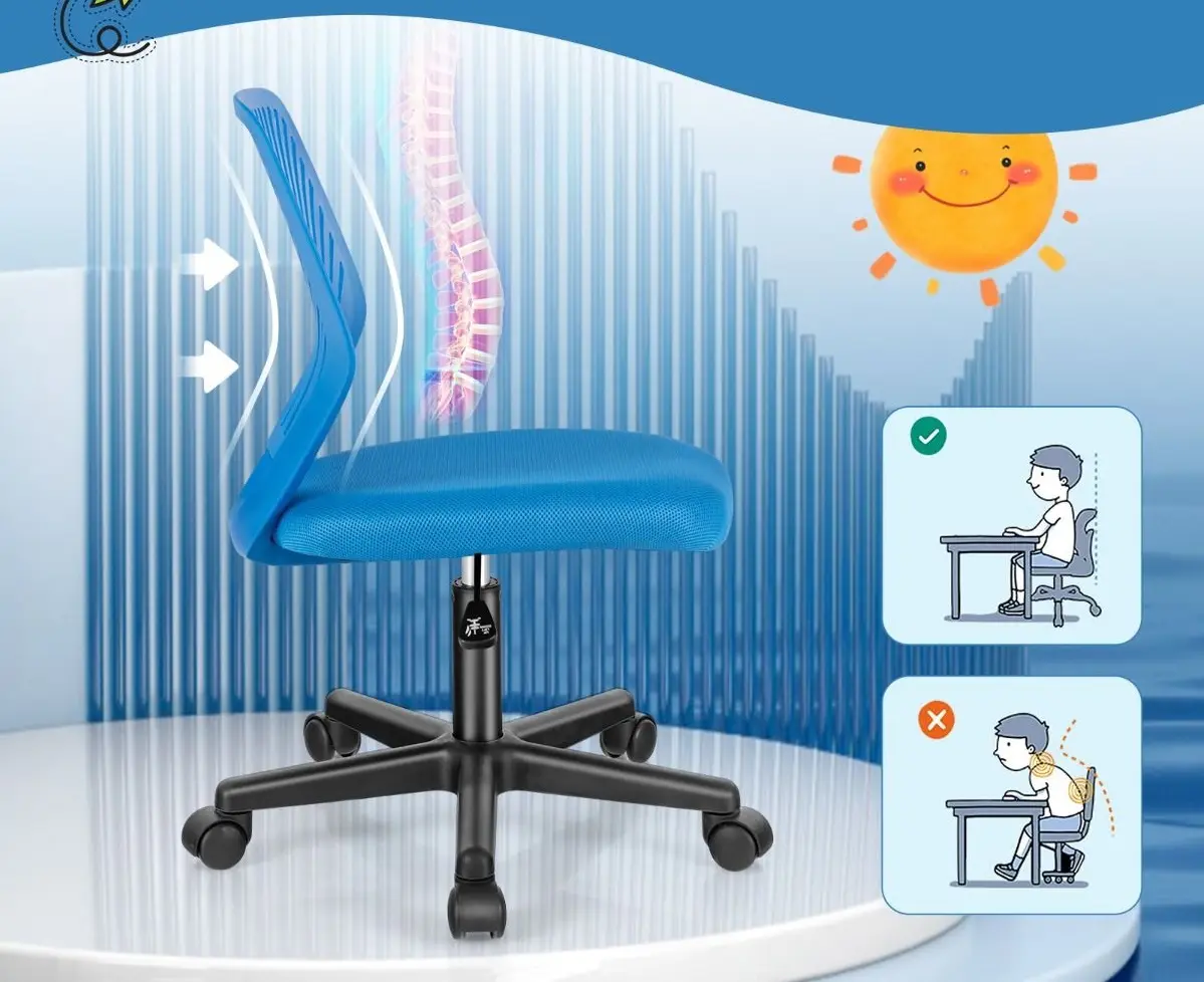 Fotoliu pentru copii Costway CB10620GR (Blue)