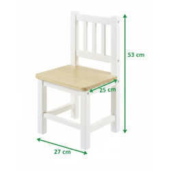 Scaun pentru copii Eucalyptus Karol (White/Natural) Thumb