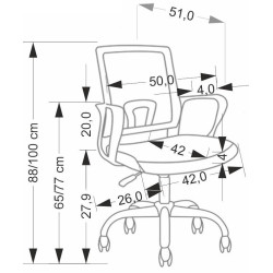 Кресло Halmar Frodo (Light Pink/White) Thumb
