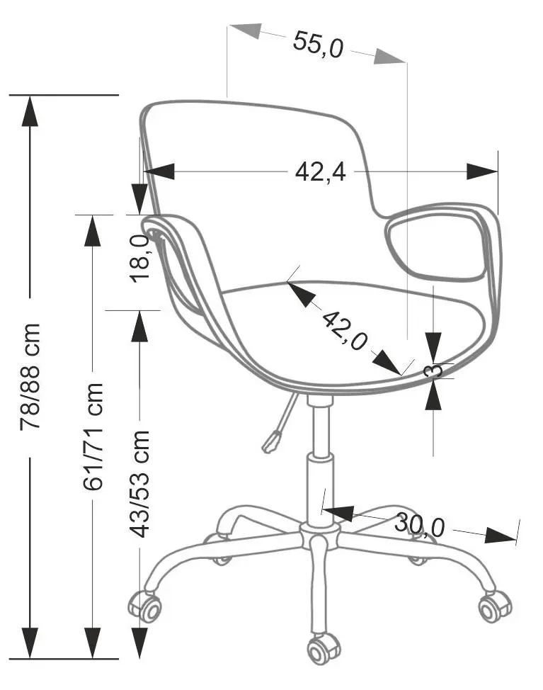 Fotoliu Halmar Frost (Black)
