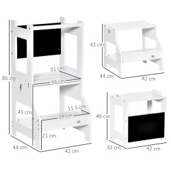 Башня Монтессори 2в1 Homcom 312-052 (White) Thumb