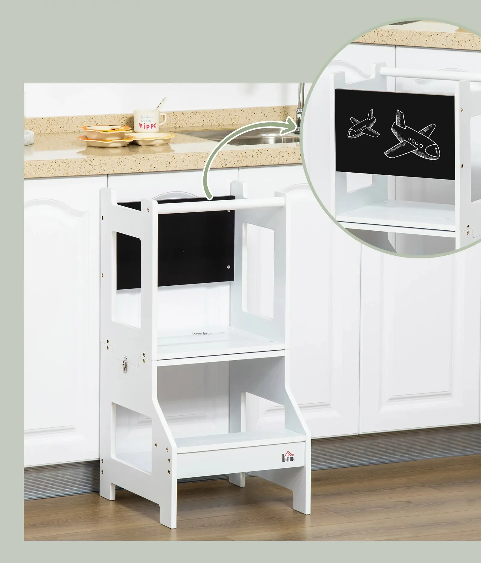 Башня Монтессори 2в1 Homcom 312-052 (White) - 8