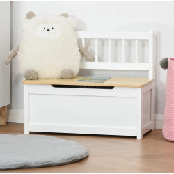 Banca pentru copii Homcom 311-034 (White/Natural)