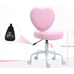 Fotoliu Homcom 833-942 (Pink/White) Thumb