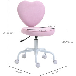 Fotoliu Homcom 833-942 (Pink/White) Thumb