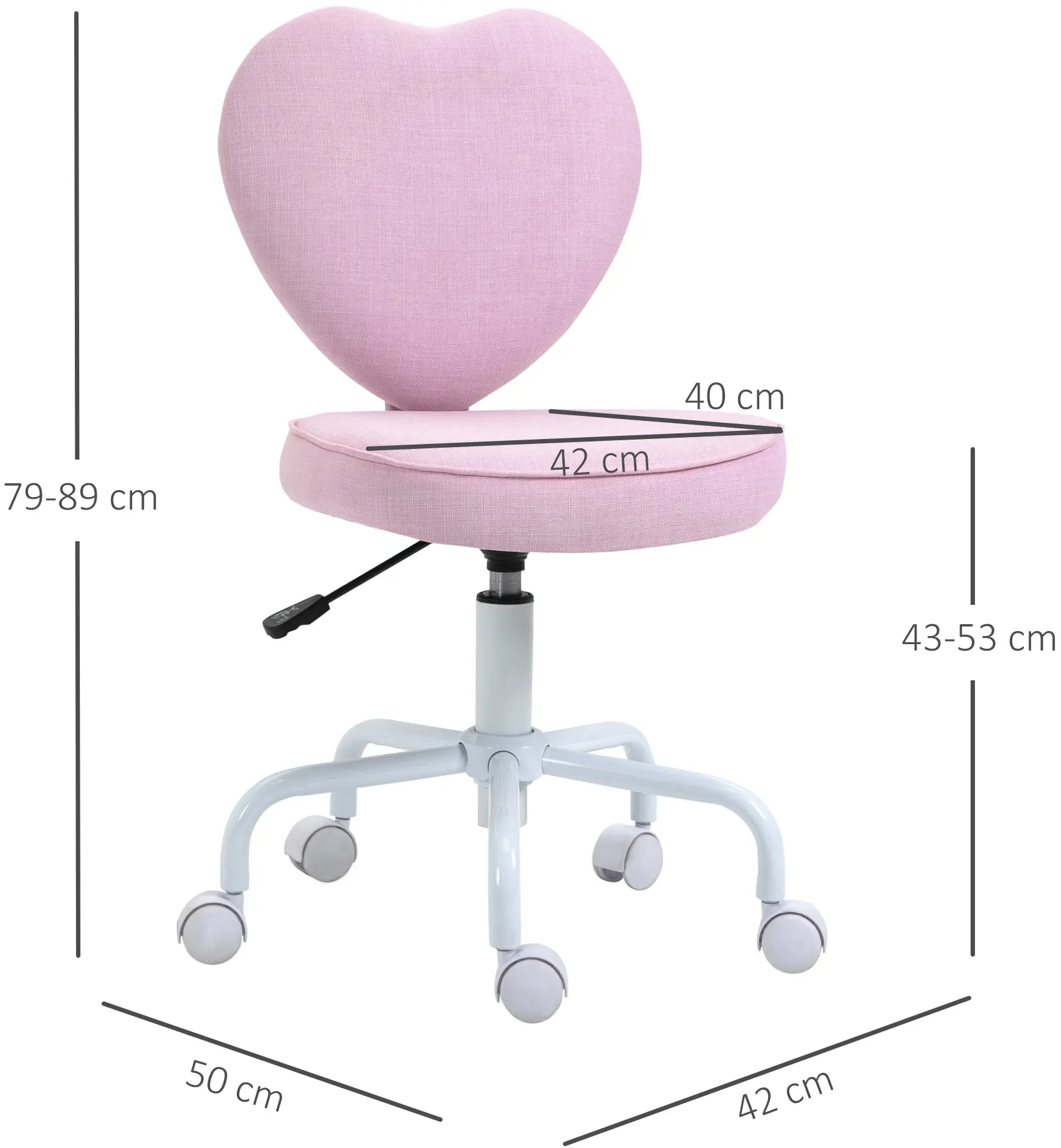 Fotoliu Homcom 833-942 (Pink/White) - 6