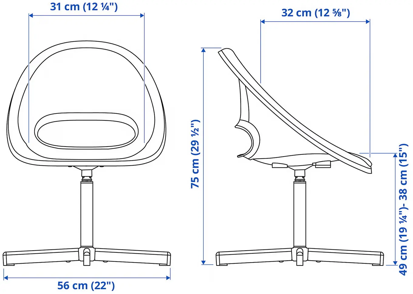 Fotoliu Ikea Loberget/Sibben cu perna (Alb/Turcoaz) - 5