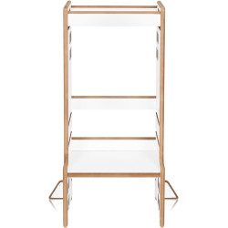 Детский табурет-стремянка 2в1 Lionelo Cass (White/Natural) Thumb