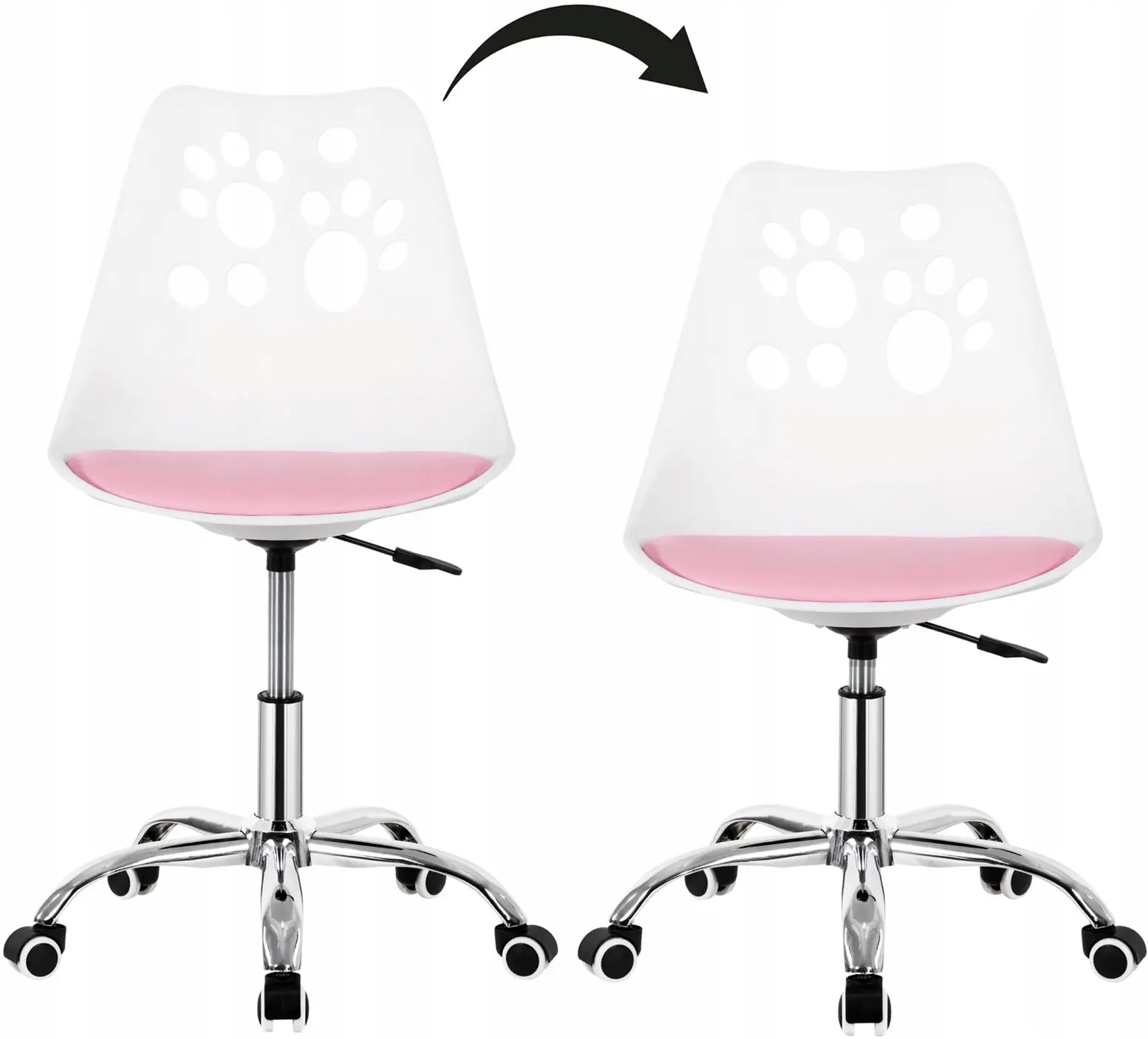 Fotoliu Springos Paws HF0037 (White/Pink) - 5