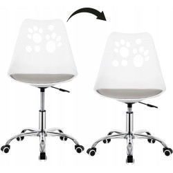 Fotoliu Springos Paws HF0040 (White/Grey) Thumb