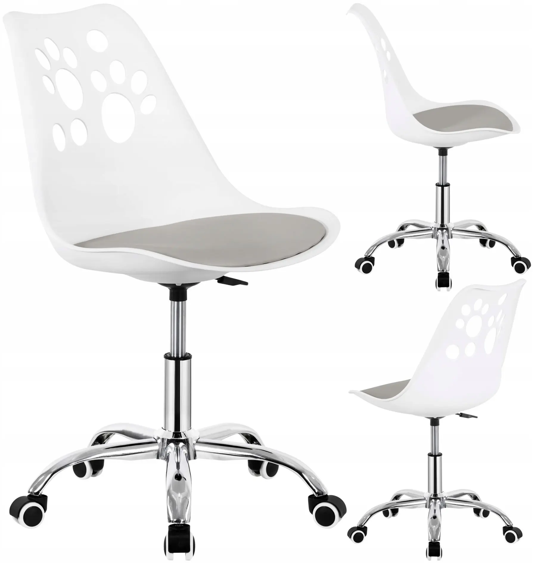 Fotoliu Springos Paws HF0040 (White/Grey) - 5