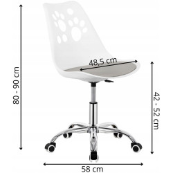 Fotoliu Springos Paws HF0040 (White/Grey) Thumb