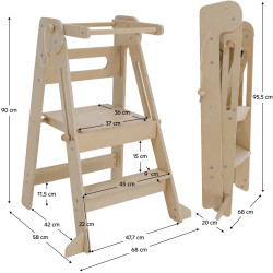Детский табурет-стремянка Tempo Kondela Urian (Natural) Thumb