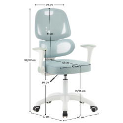Fotoliu Tempo Kondela Lister (Neomint/White) Thumb